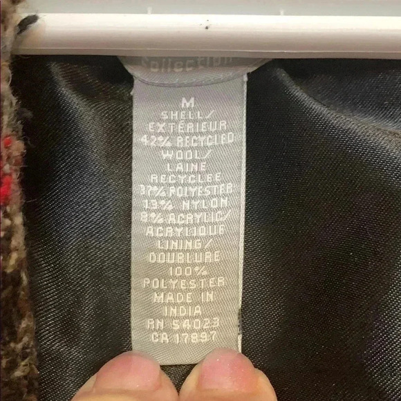 Vintage Old Navy Plaid Fall Long Coat with Belt, Fully Lined, 2 Deep Pockets - Picture 6 of 15